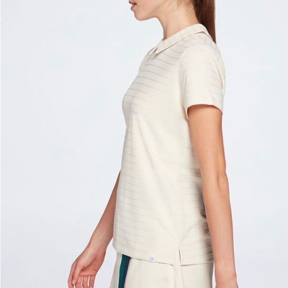 Lady Hagen Women's Textured Stripe Short Sleeve Golf Polo - Picture 3 of 9